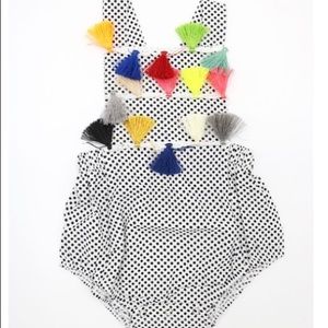 Baby girl pockadot colorful onesie
